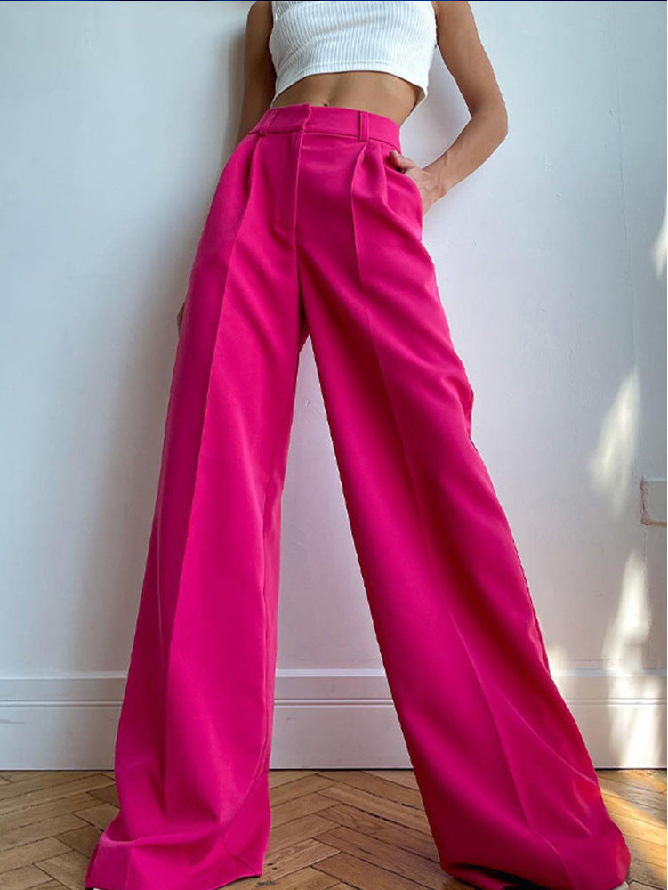 Elegant Hollow-Out Wide-Leg Pants
