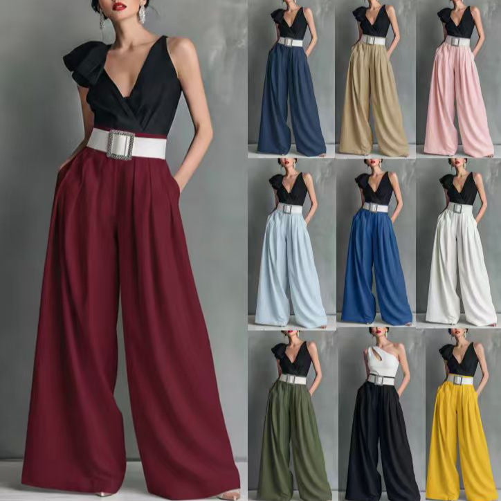Everyday Elegance High-Waist Straight-Leg Pants