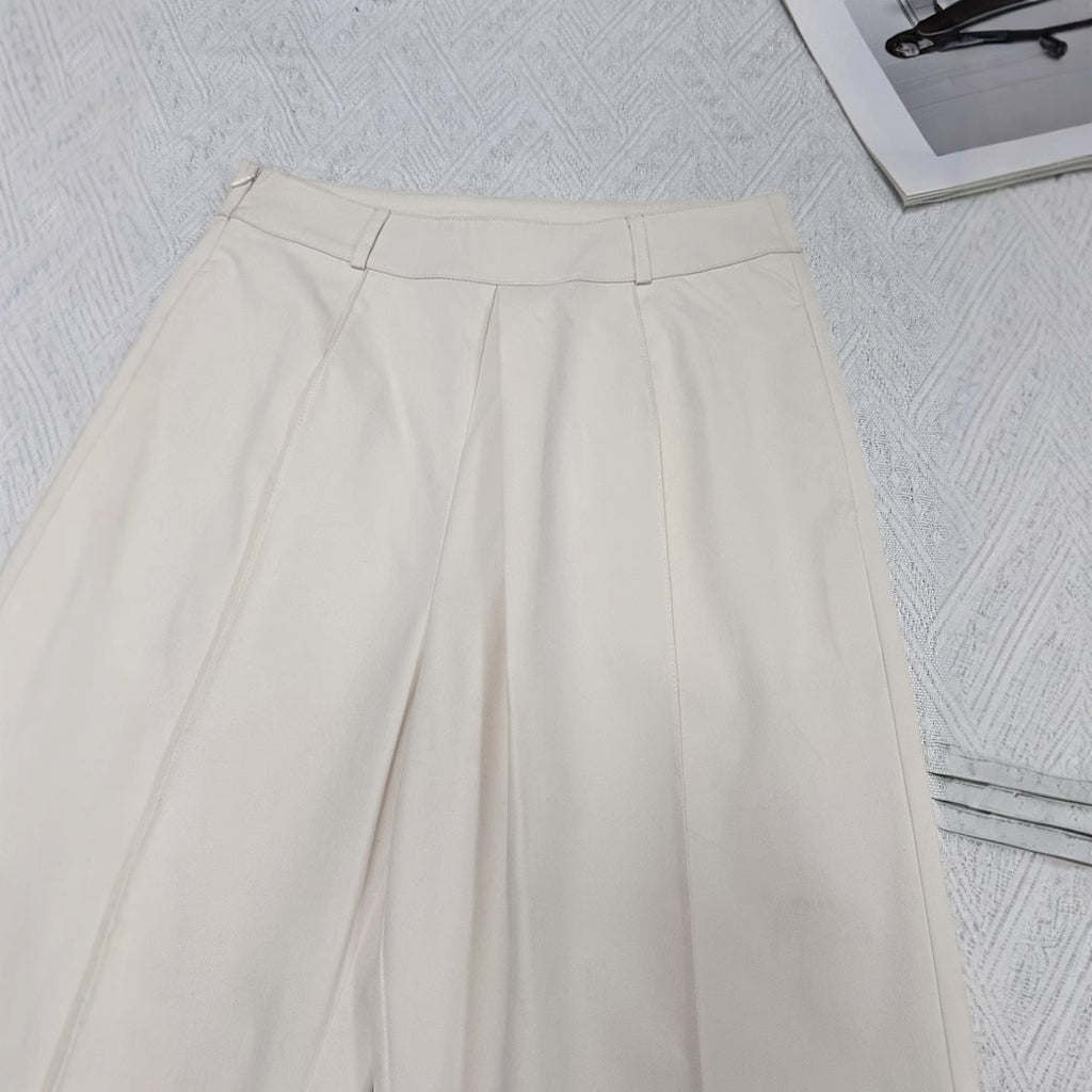 Casual Loose-Fit Solid-Color Pants