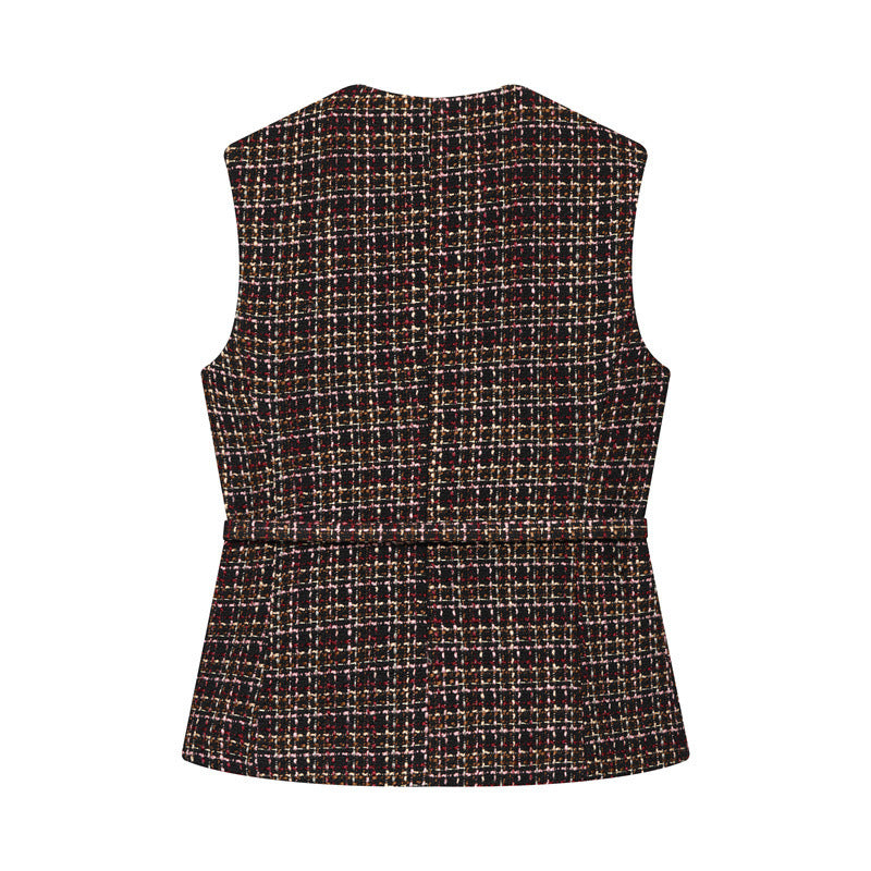 Printed Pattern Belted Vest Top