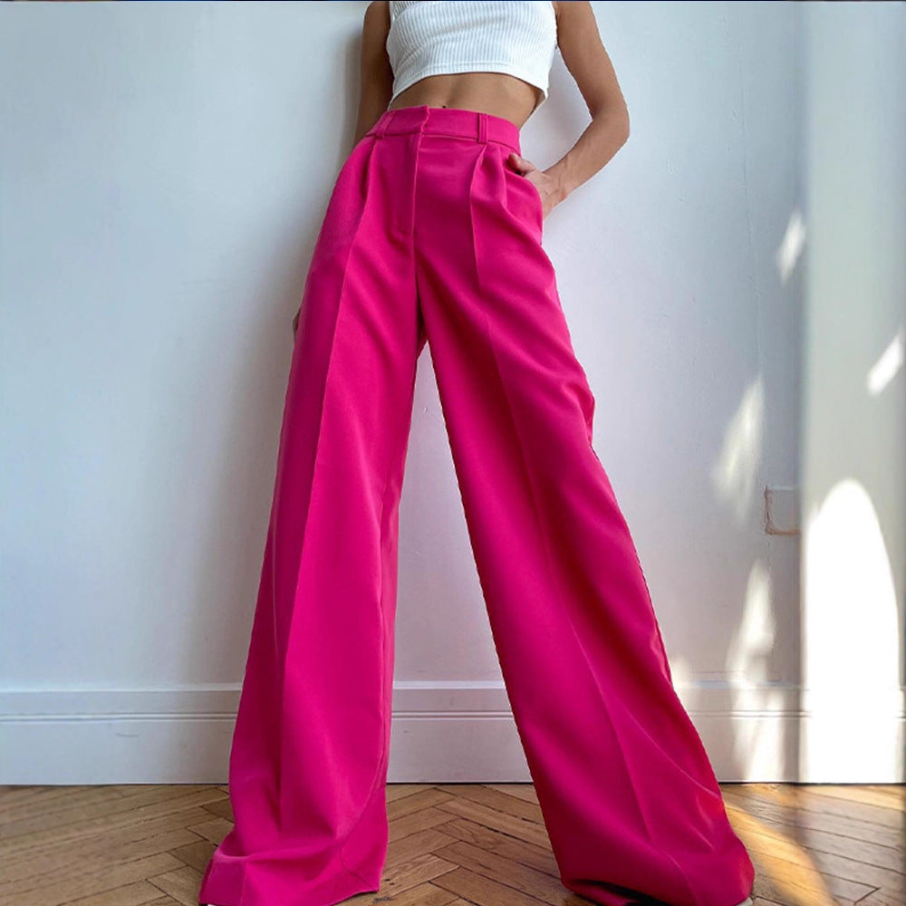 Elegant Hollow-Out Wide-Leg Pants
